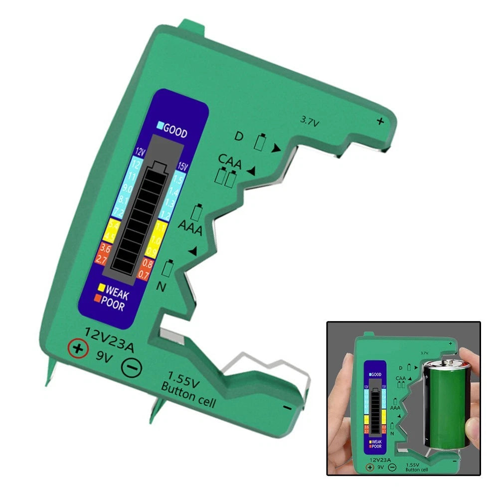 LCD Battery Tester for AA AAA C D N 9V Battery Capacity Check