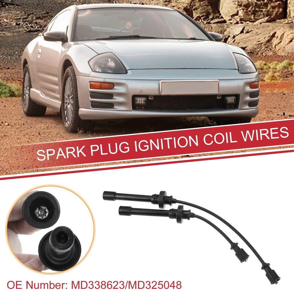 2Pcs Spark Plug Wire Ignition Coil Cable for Mitsubishi Lancer (2002–2006)
