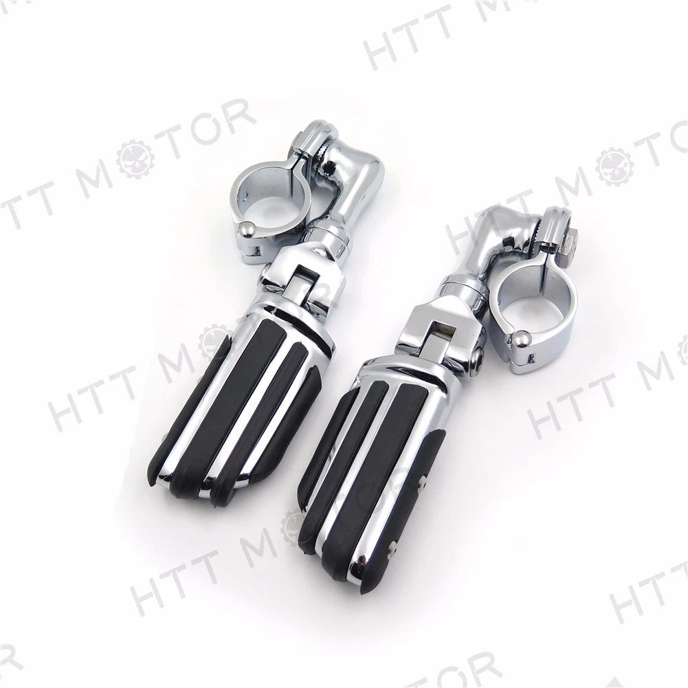 Adjustable Foot Pegs 1.5" for Triumph Rocket/Suzuki (Chrome)