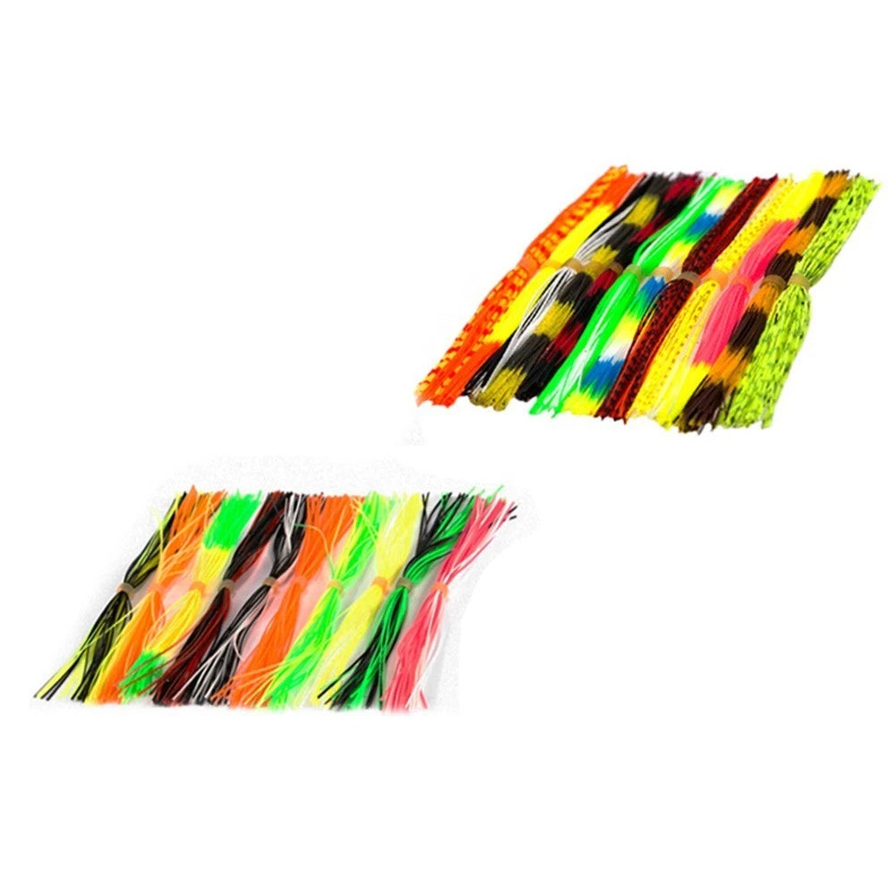 Set of 10 Silicone Skirts 13cm for Jig Squid Fly Tying