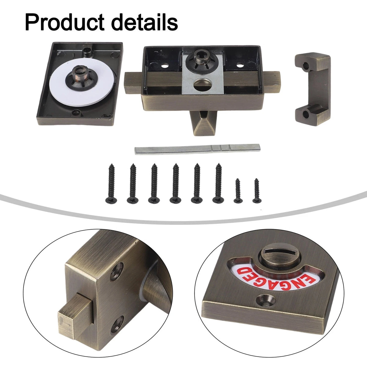 Toilet Door Lock Indicator Bolt for Bathroom Privacy