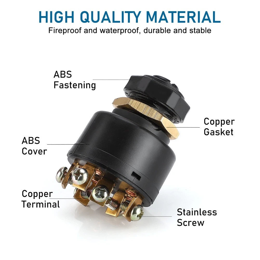 Push To Choke Ignition Switch for Boat Motor (Marine Compatibility)