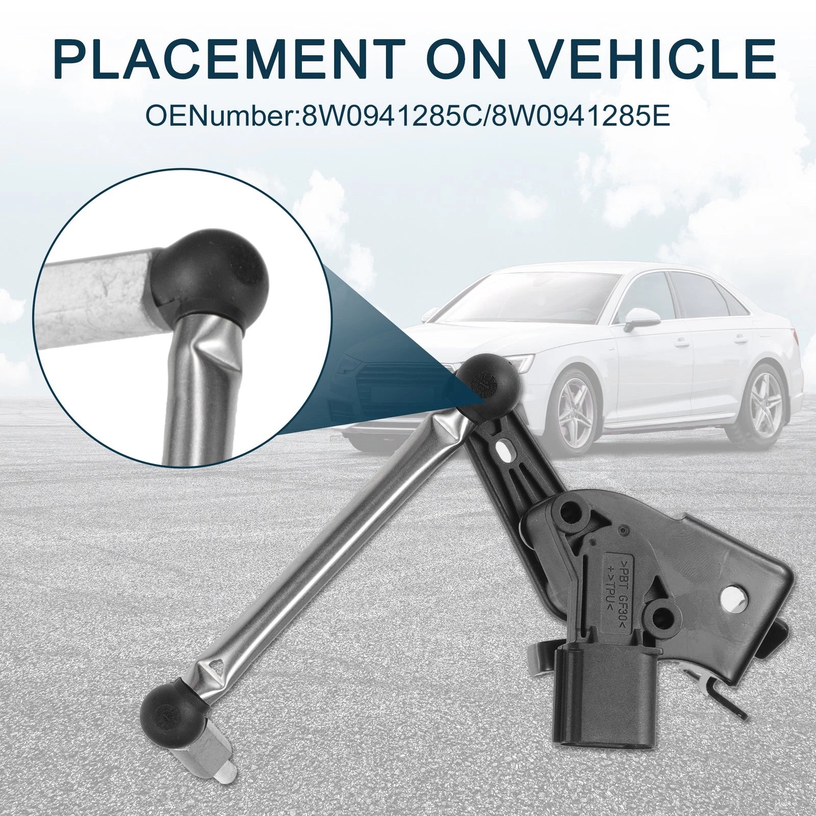 Air Suspension Ride Height Level Sensor for Audi A4 (2009–2016)
