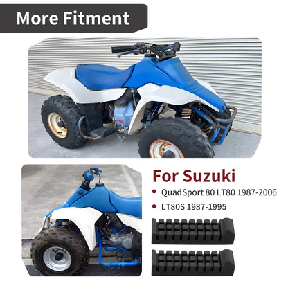 2X Foot Peg Rest Rubber for Suzuki QuadSport 80 LT80 LT80S (1987–2006) 43551-40B00