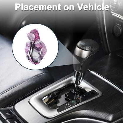 Gear Shift Knob Cover for Universal Car SUV Truck (3D Texture, Purple/Grey)