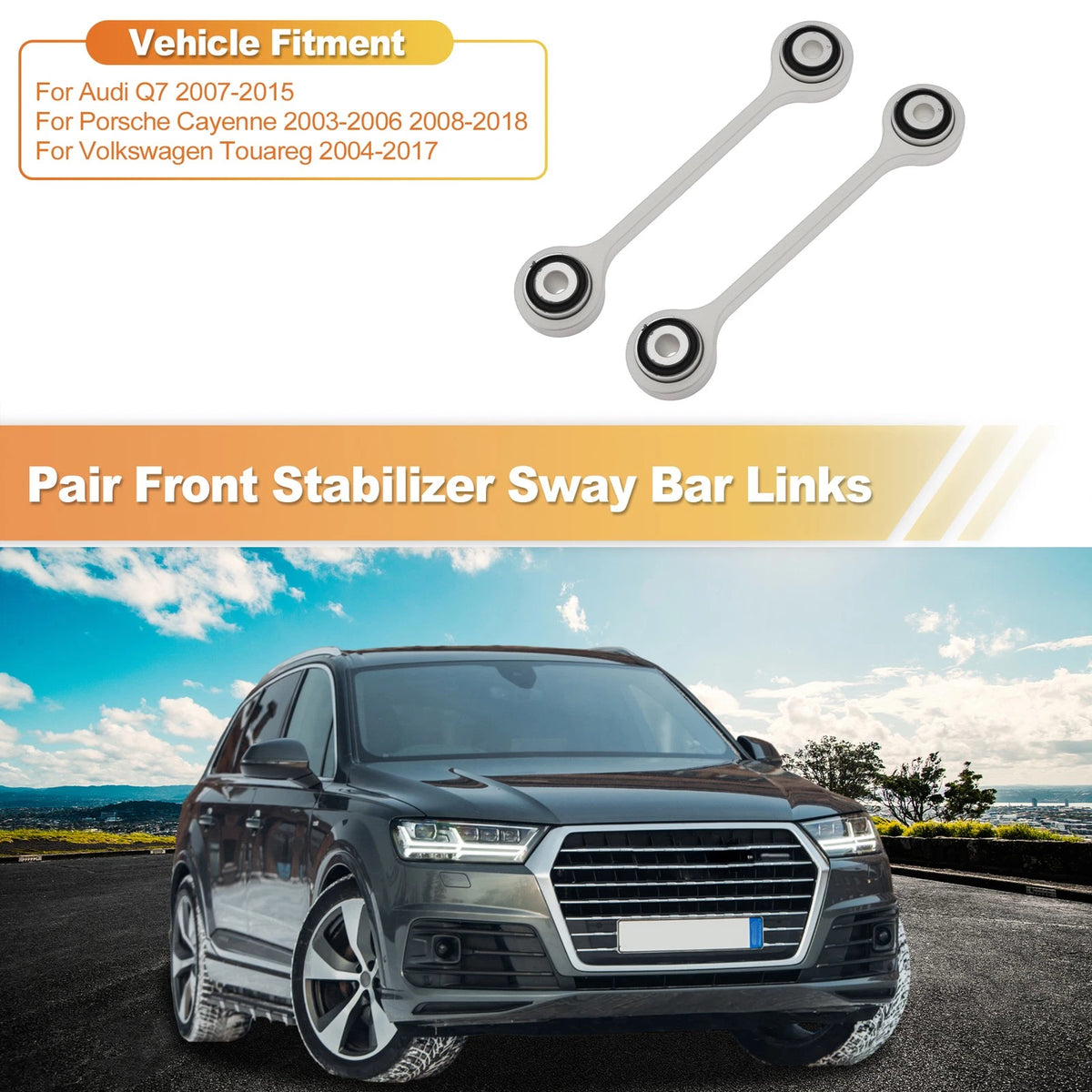 Set of 2 Front Sway Bar Links K750120/K75037 for Audi Q7 (2007–2015)