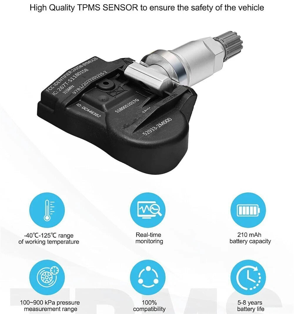 TPMS Tire Pressure Sensor BHB6-37140A Z24318R for Abarth Mazda CX-5 (2013–2017)