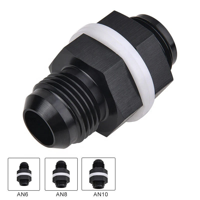 AN6 AN8 AN10 AN12 Flare Fuel Cell Bulkhead Fitting with Washer