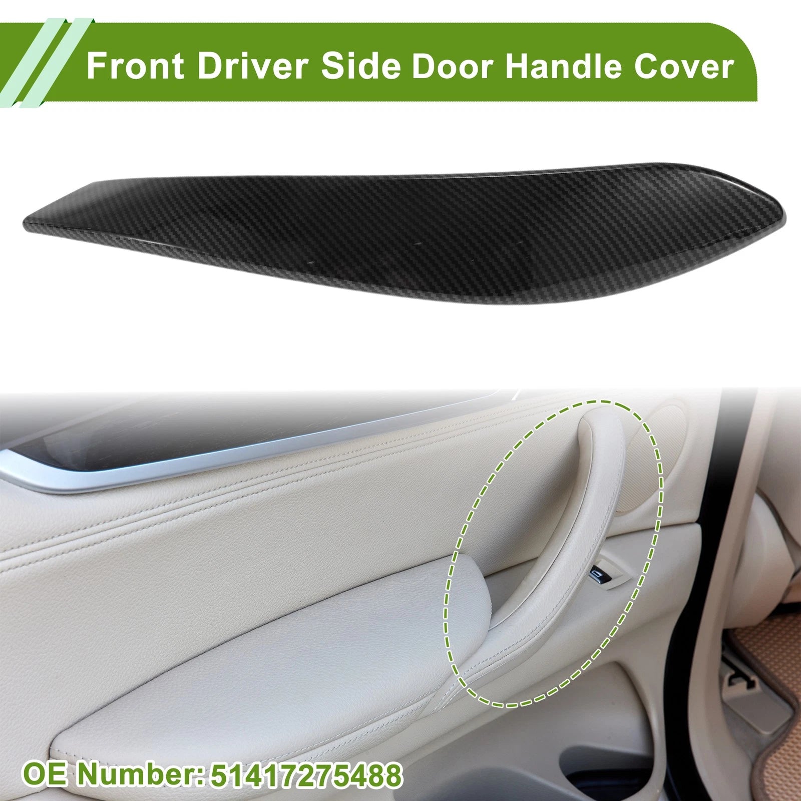 Door Panel Handle Pull Trim Cover for BMW 3 Series (2012–2018)