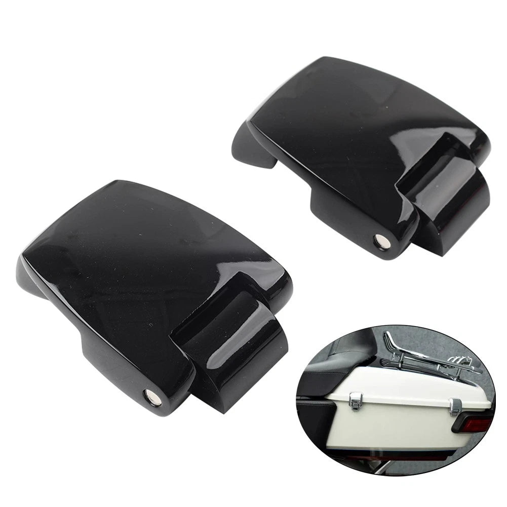 Tour Trunk Hinges Glossy Black For Harley Road King Electra Glide FLHTC FLHX