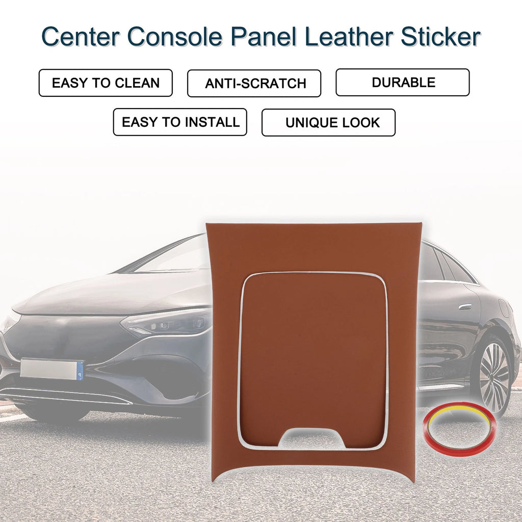 Center Console Panel Sticker for Mercedes-Benz EQE350 2022–2024 Brown 1 Set