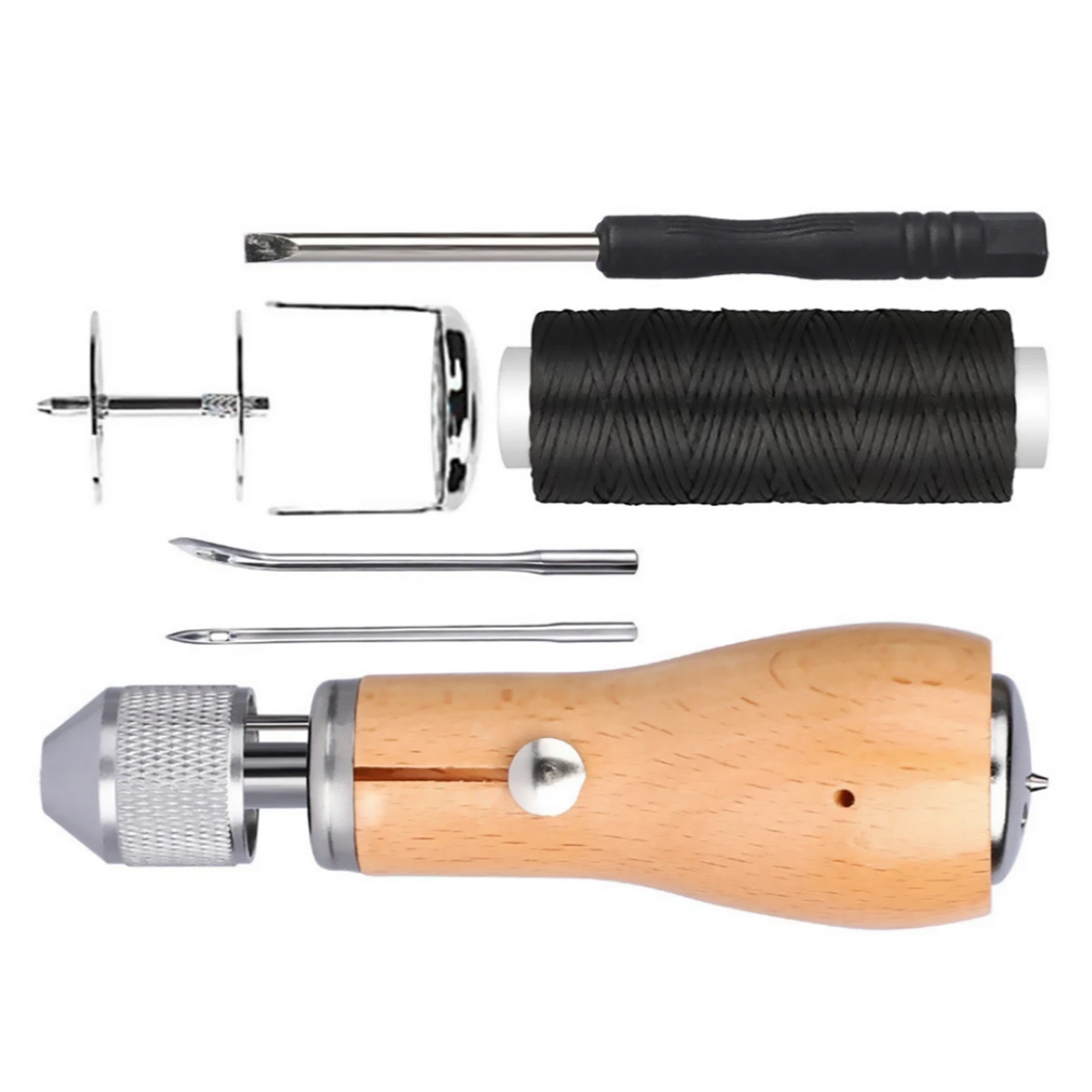 Leather Sewing Awl Thread Kit with Waxed Thread Manual Tool