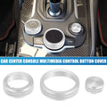 Set of 3 Multimedia Control Button Covers for Alfa Romeo Giulia Stelvio (2017–2019)