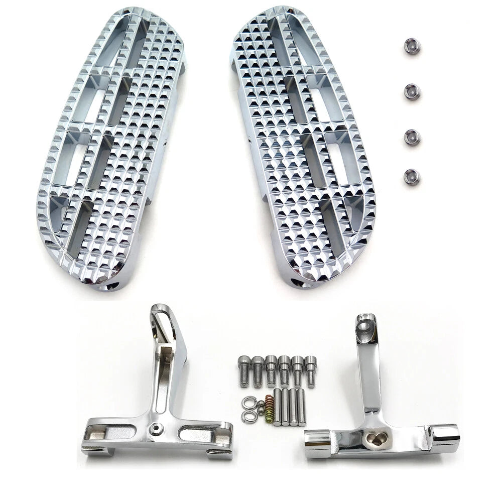 Chrome Dominator Passenger Leaf Footboard for Harley Touring (2009–2023)