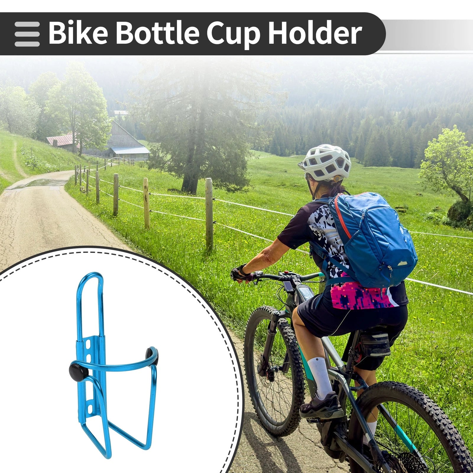 Bike Bottle Cup Holder Cage Rack for Bicycle Drink Holder Thickened Blue