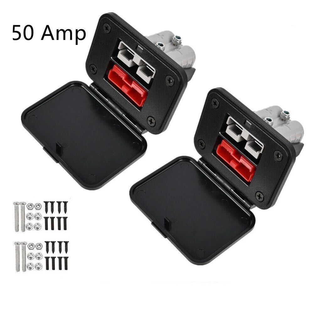Dual Flush Mount Bracket for Anderson Connector (Compatible with 12 6 AWG)