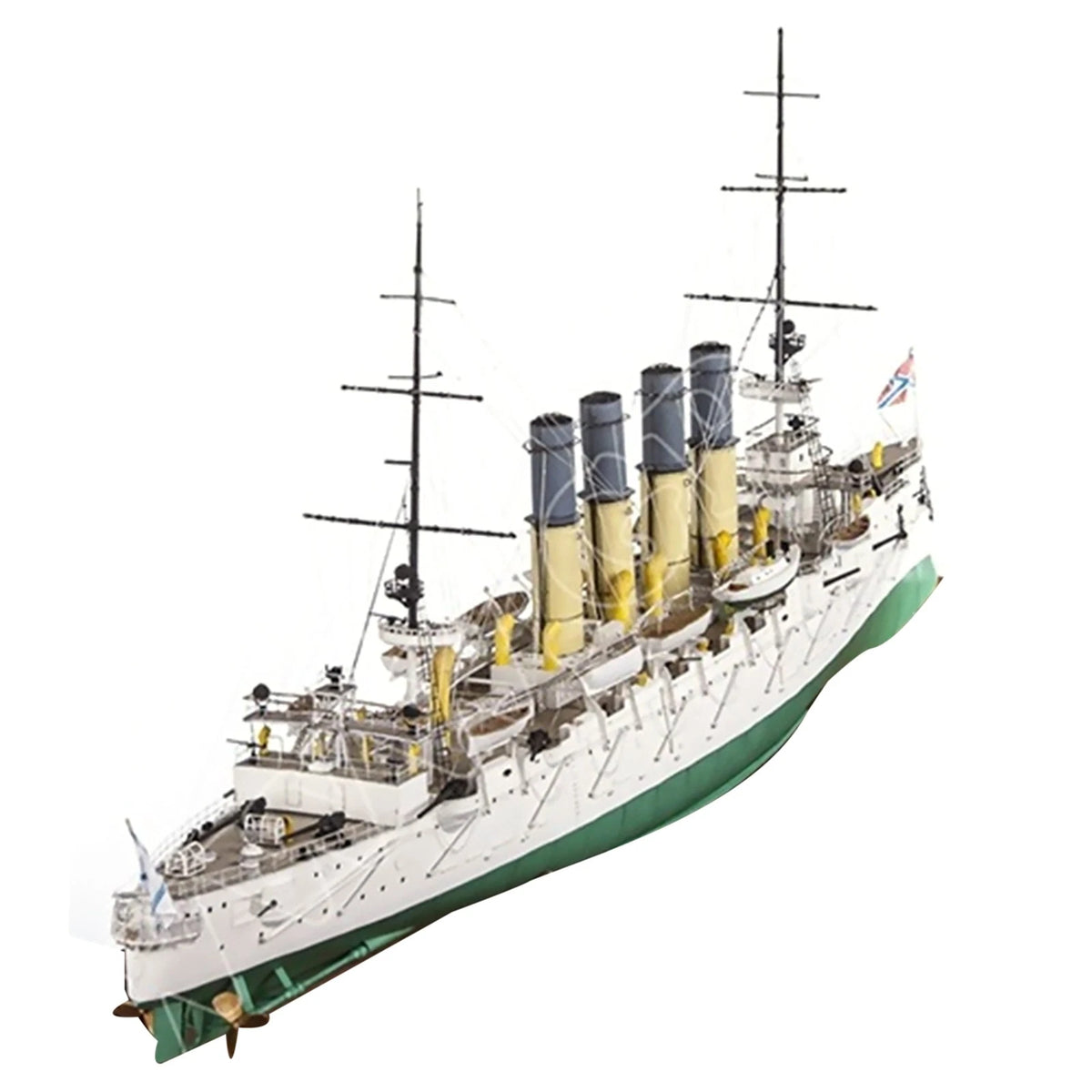 Protective Cruiser Paper Model for Russian Varyag (200) Unassembled Set