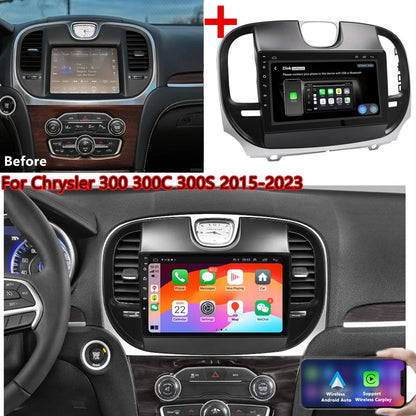 9'' Car Stereo Radio Head Unit for Chrysler 300 300C 300S (2015–2023)
