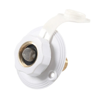 One-Way Brass Water Inlet Valve for RV Camper Boat (1/2 inch, 3/4 inch Thread)