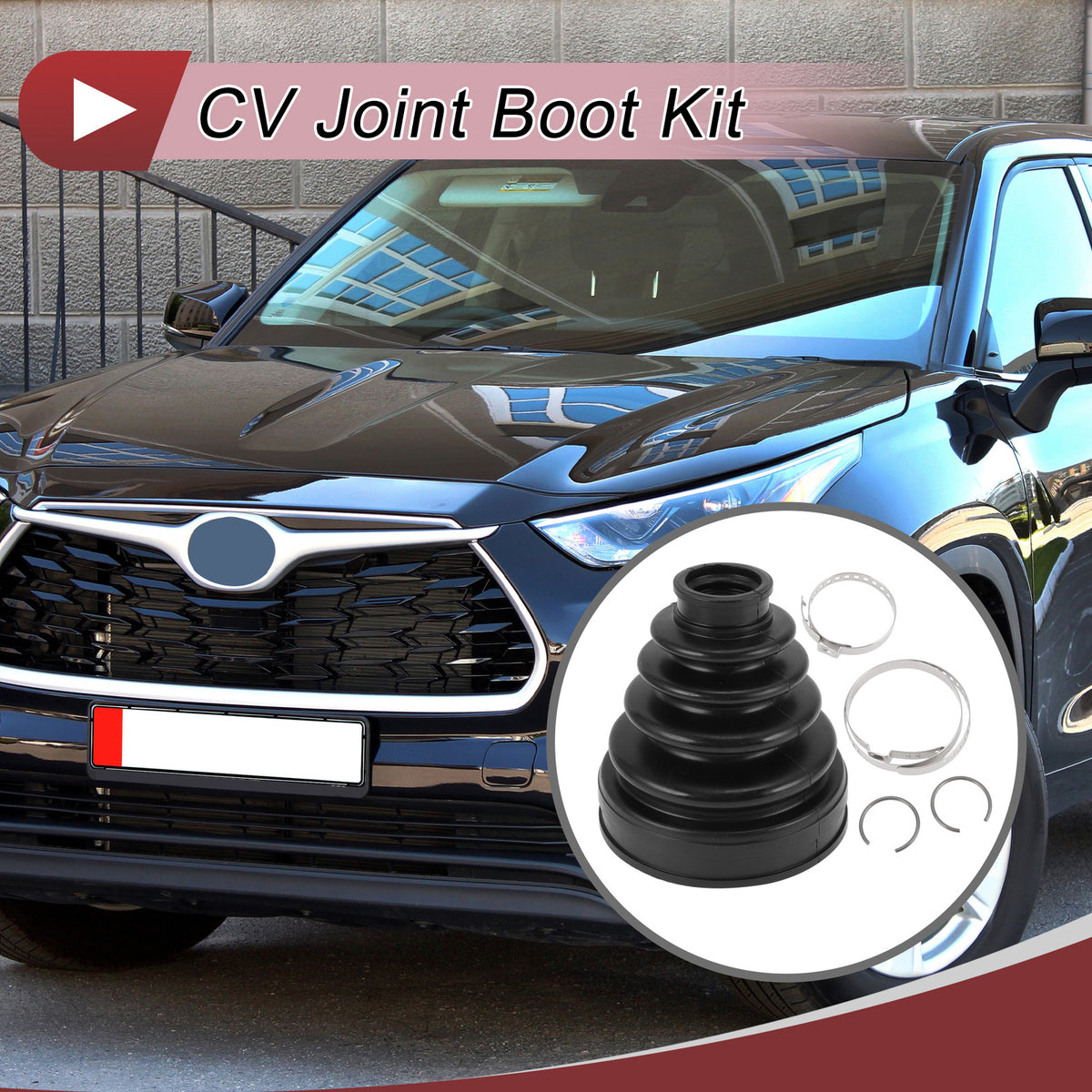 Inner CV Joint Boot Kit with Clamps for Toyota Highlander (2008–2013)
