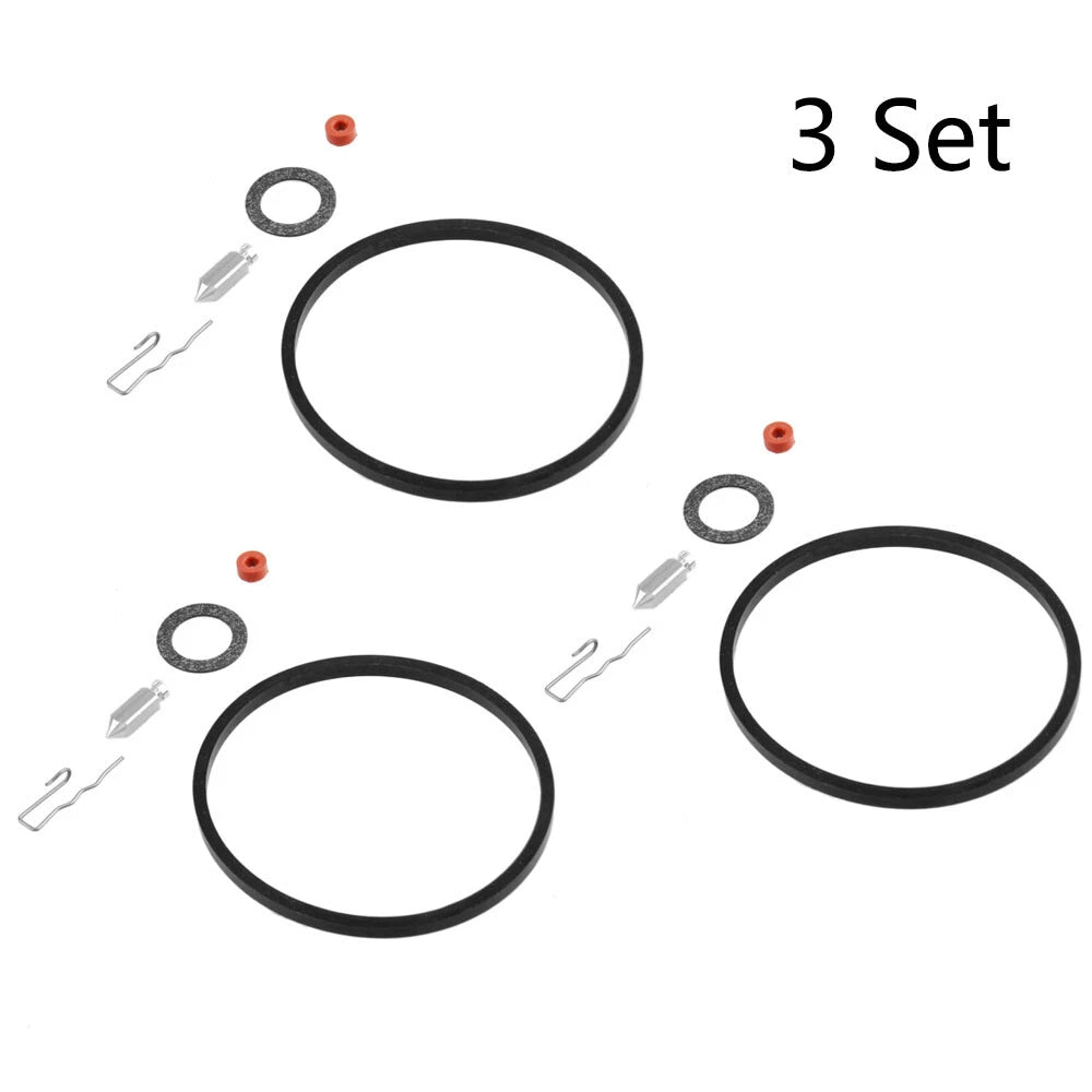 Set of 3 Carburetor Needle Seat Kit for Tecumseh 631021 631021A 621021B