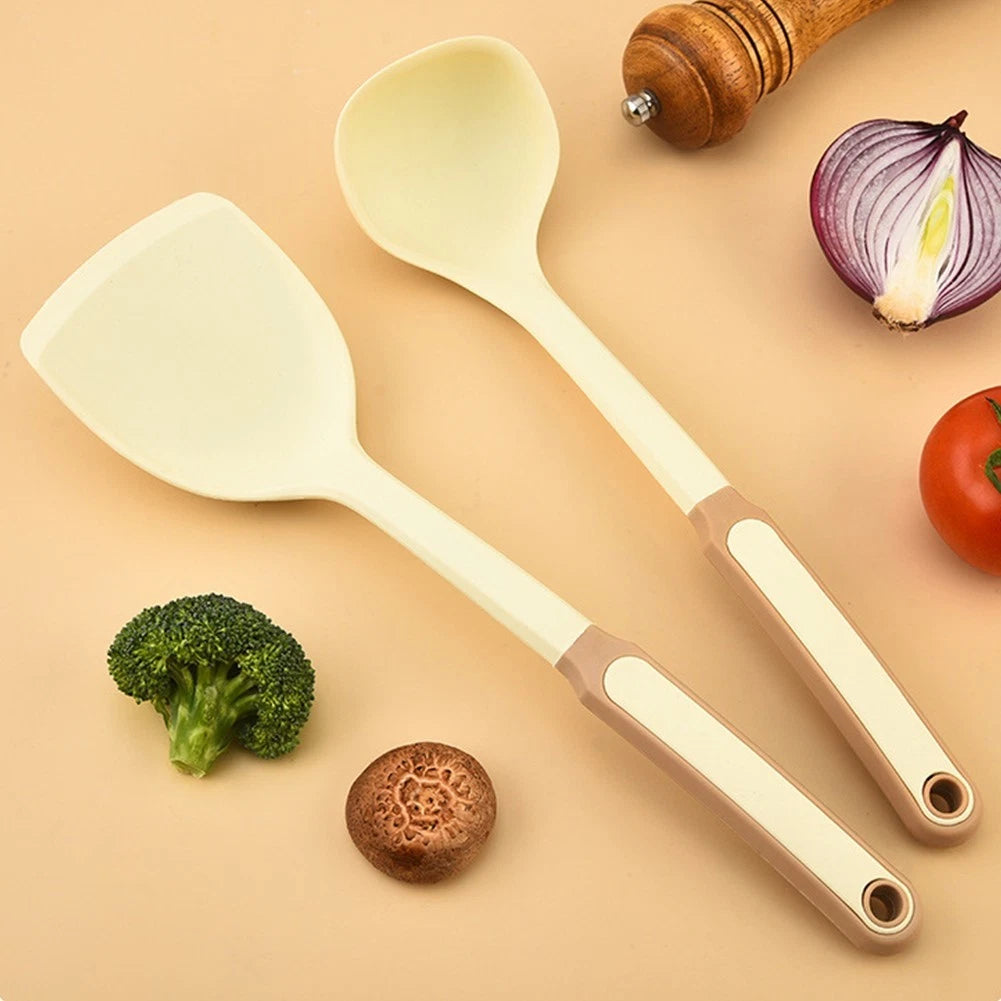 Set of 2 Flexible Silicone Spatulas for Kitchen Cooking