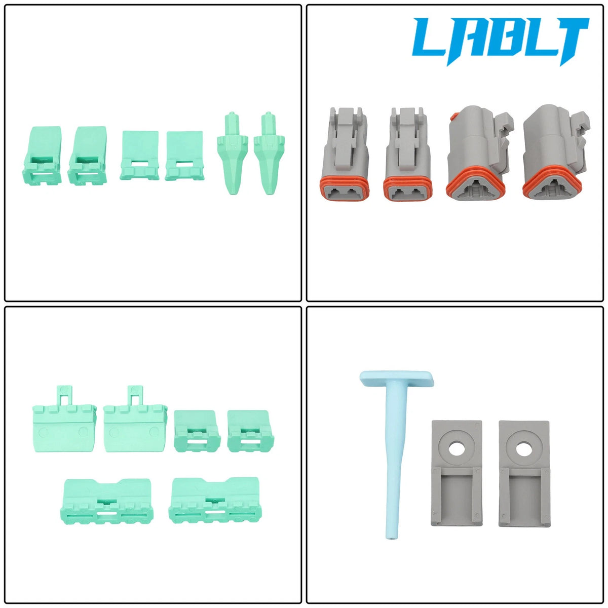 Set of 2 DT Connector Kits for Marine Applications (LABLT DT04-2P, DT06-3S)