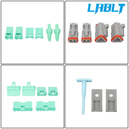 Set of 2 DT Connector Kits for Marine Applications (LABLT DT04-2P, DT06-3S)