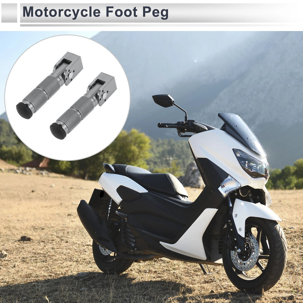 2Pcs Motorcycle Rear Foot Pegs 90 Degree Titanium Style for Bicycle (1990–2010)