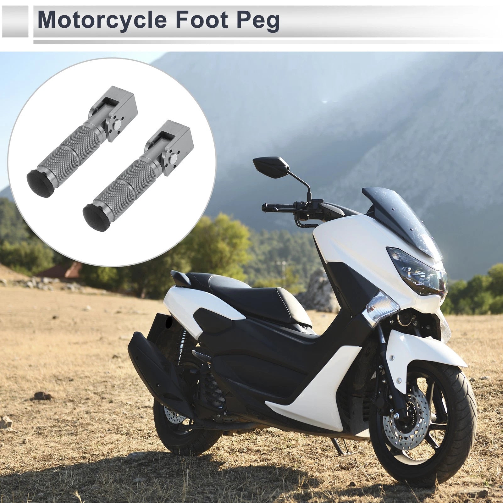 2Pcs Motorcycle Rear Foot Pegs 90 Degree Titanium Style for Bicycle (1990–2010)