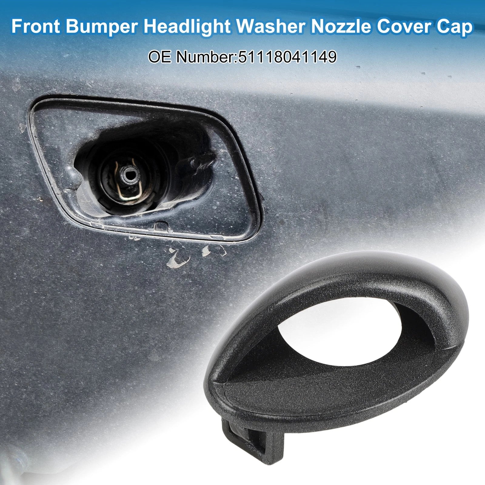 Front Left Headlight Washer Nozzle Cover Cap for BMW M3 (2008–2013)