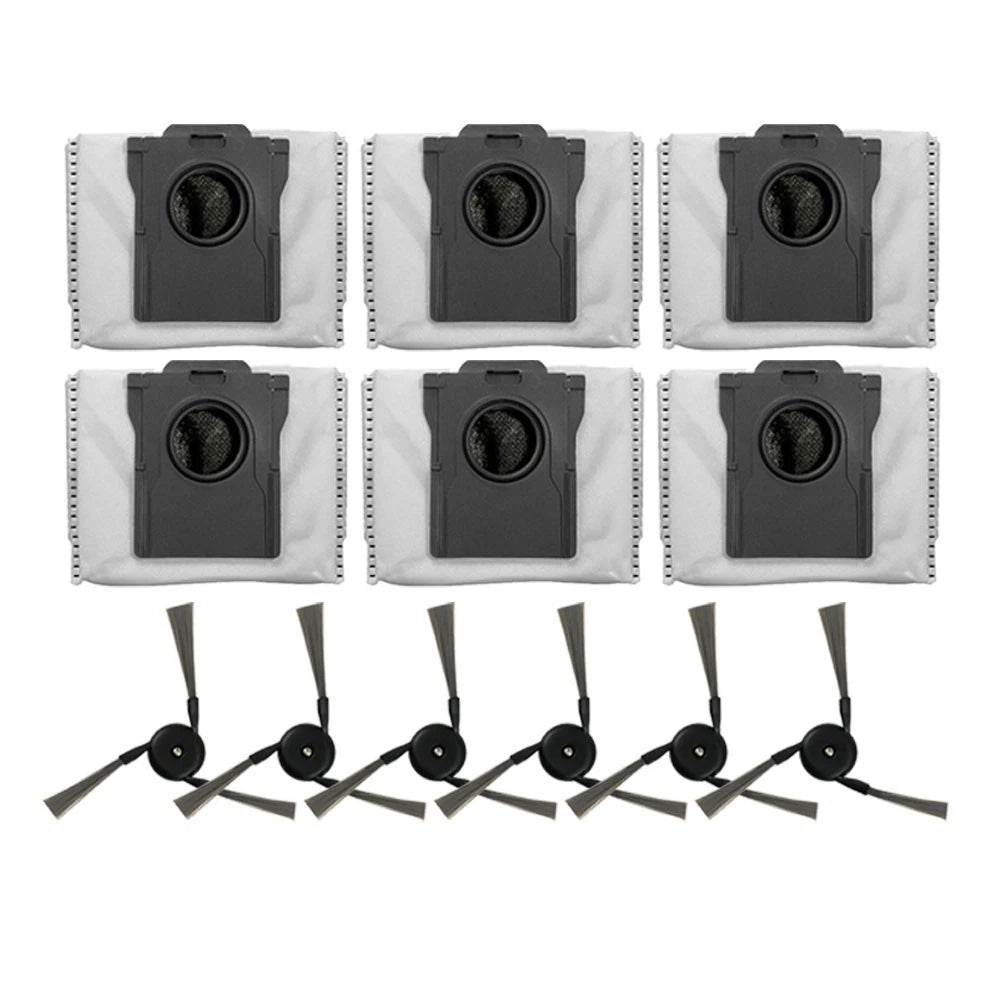 Set of 6 Side Brushes & 6 Bags for Dreame Aqua10 (2021–2023)