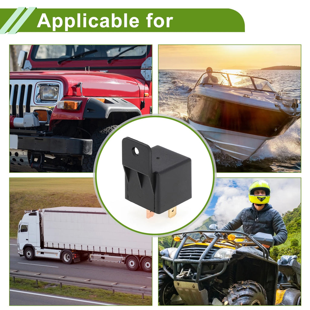 2 Pcs 4-Pin 36V 80A Waterproof Auto Relay for