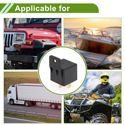 2 Pcs 4-Pin 36V 80A Waterproof Auto Relay for