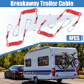 4pc Trailer Breakaway Cable Spring Extension Towing Wire for RV Trailer (6ft) (OEM Replacement)