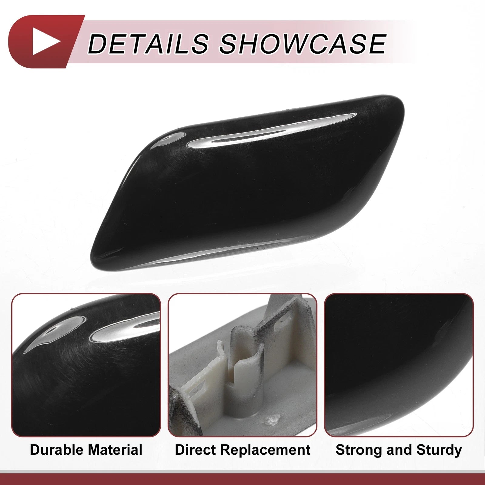 Front Left Washer Nozzle Cover Cap for Lexus LX570 (2008–2011) Black