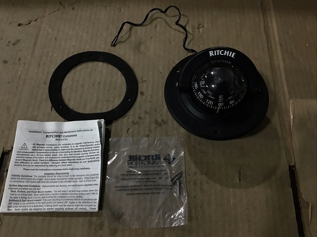 Ritchie Explorer Compass Flush Mount Black F-50 (Open Box)