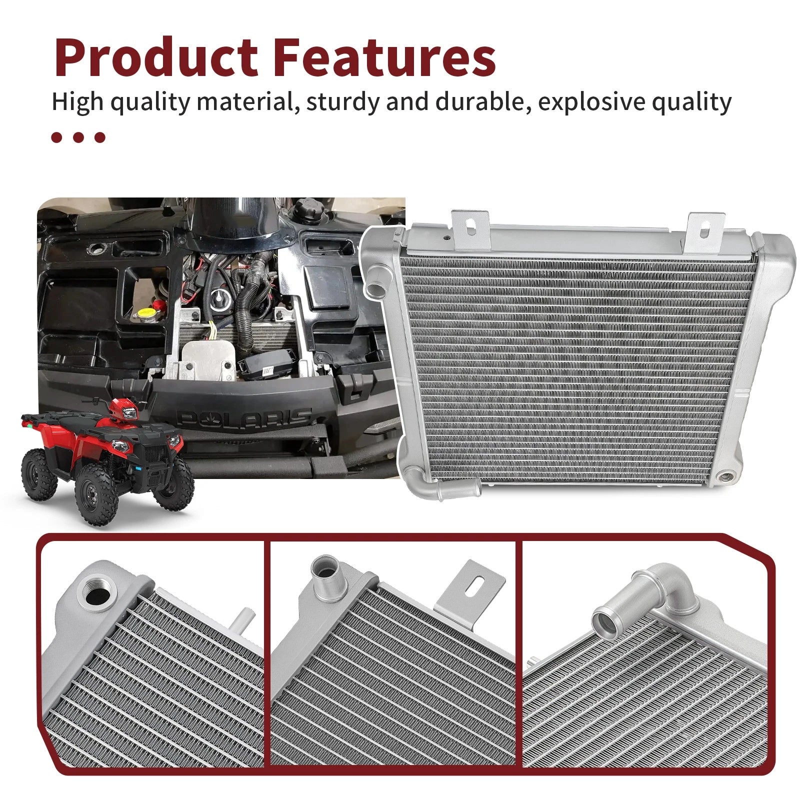 Aluminum Radiator for Polaris Sportsman Magnum Worker ATP 500 (2000–2004) #1240045