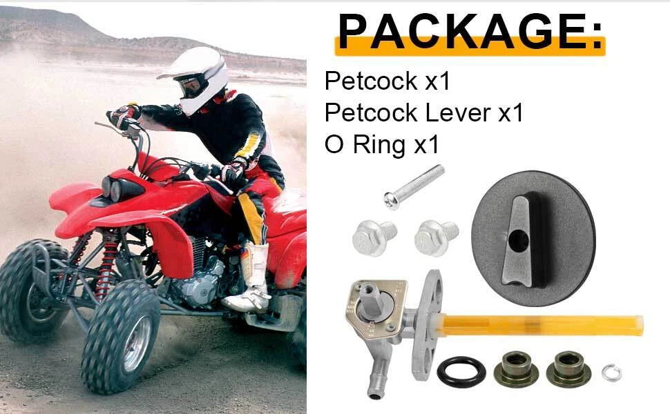 Fuel Tank Petcock Valve Switch & Lever for Honda TRX400EX TRX400X (1999–2014)