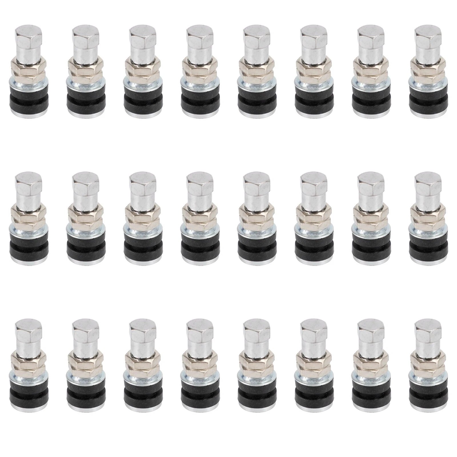 24Pcs TR161 Chrome Metal Bolt Tire Valve Stems for Valve Holes .453"