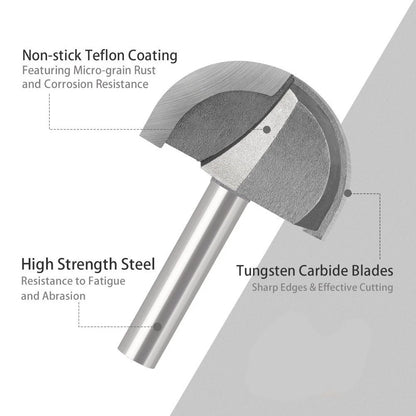 8mm Shank Round Nose Cove Core Box Router Bit for