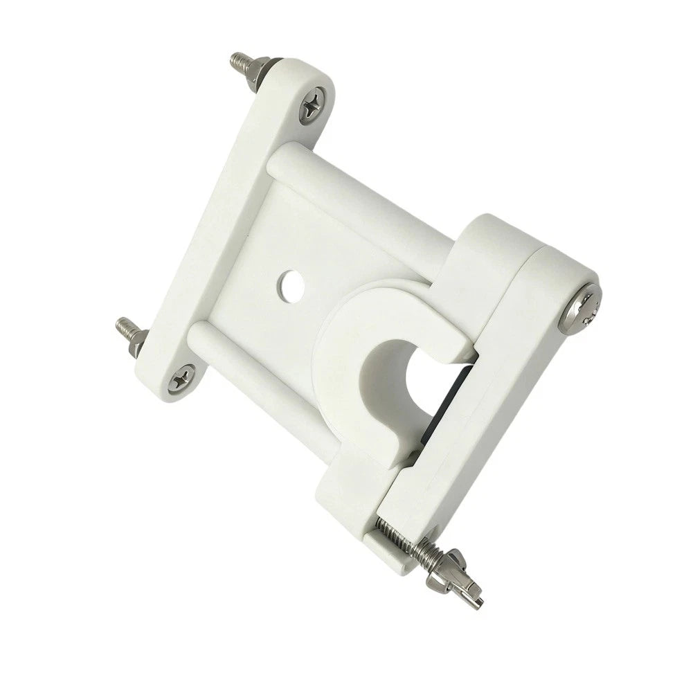 Antenna Base Mount Bracket for Marine Navigation (Adjustable, White Nylon)