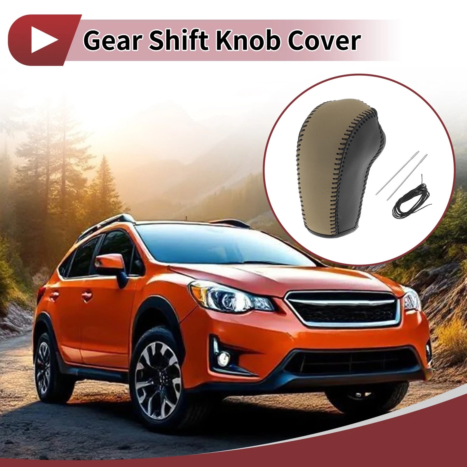 Gear Shift Knob Cover Replacement for Subaru Forester (2014–2017) Black