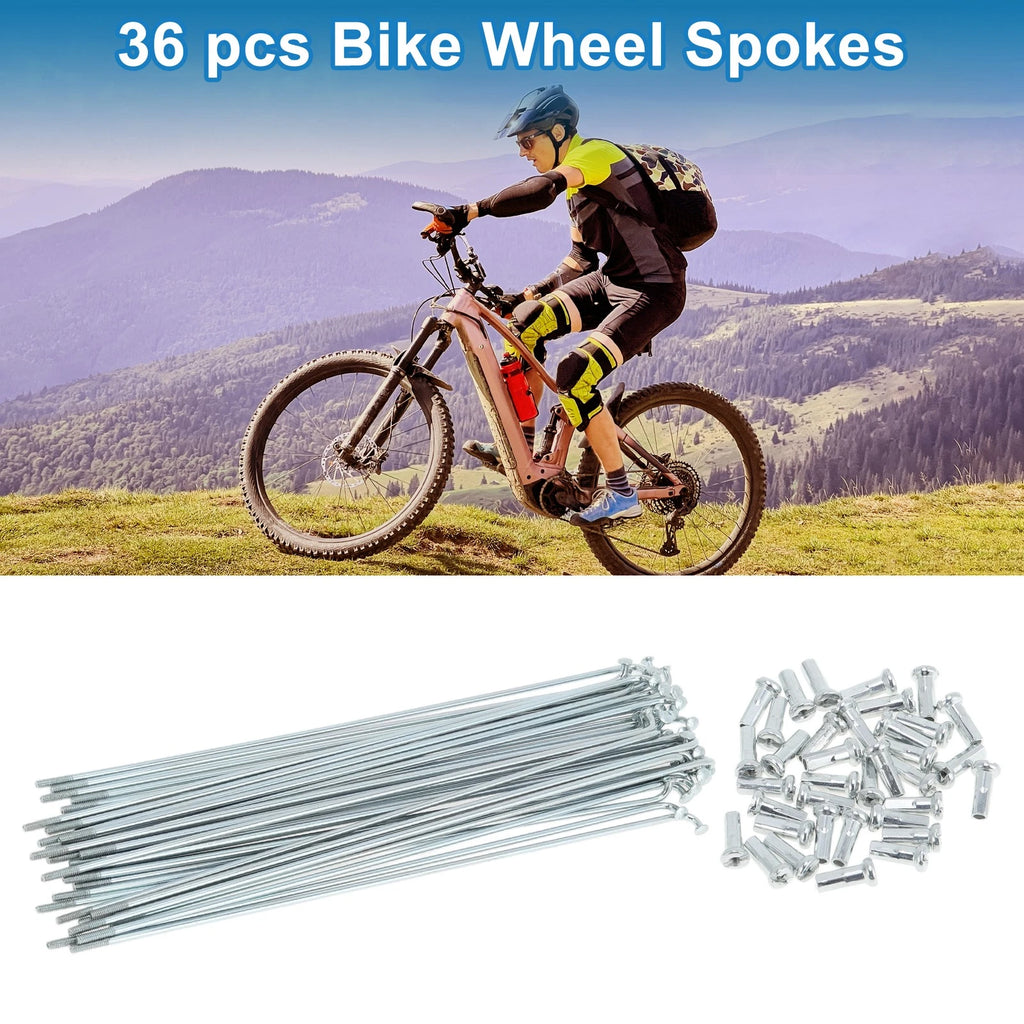 Bicycle Spokes Set 171mm Galvanized Steel for 14G Wheels