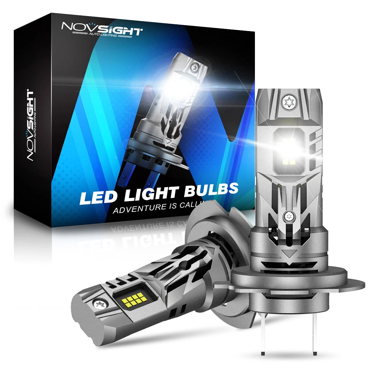 H7 LED Headlight Bulb Kit for High Low Beam (6500K, 2000LM)
