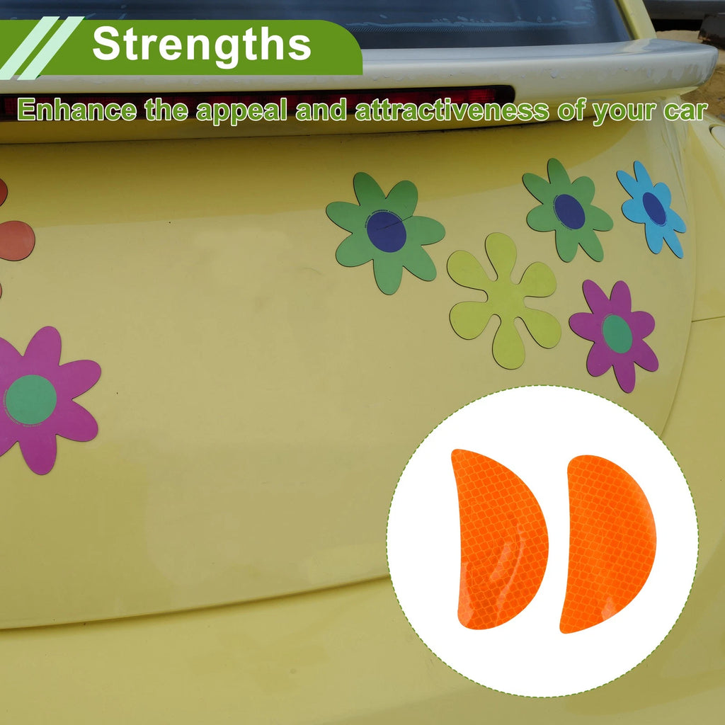 Reflective Bumper Decal for Universal Vehicles (Fluorescent Orange Red)