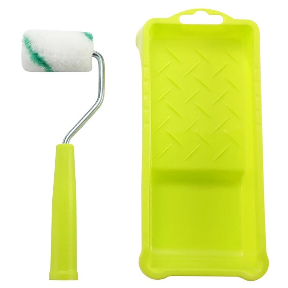 8-Piece Painting Kit with 2-Inch Green Stripe, 6 Polyester Sleeves, 2 Trays