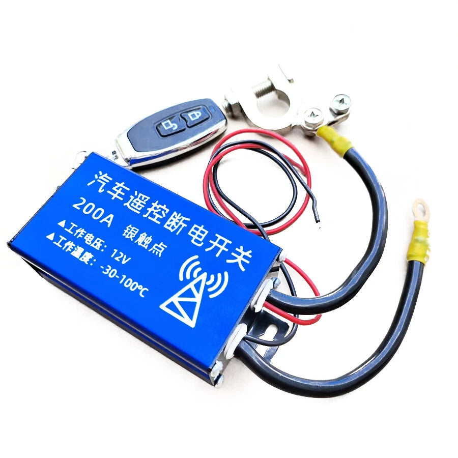 12V Remote Car Battery Disconnect Isolator Cut Off Switch for Universal Models