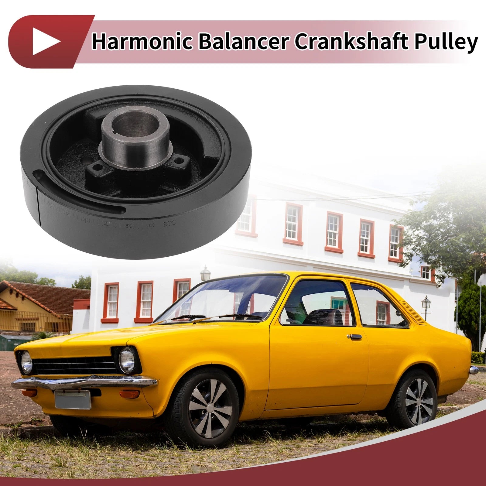 Engine Harmonic Balancer Crankshaft Pulley Replacement for Chevrolet C2500 (1991-1993)