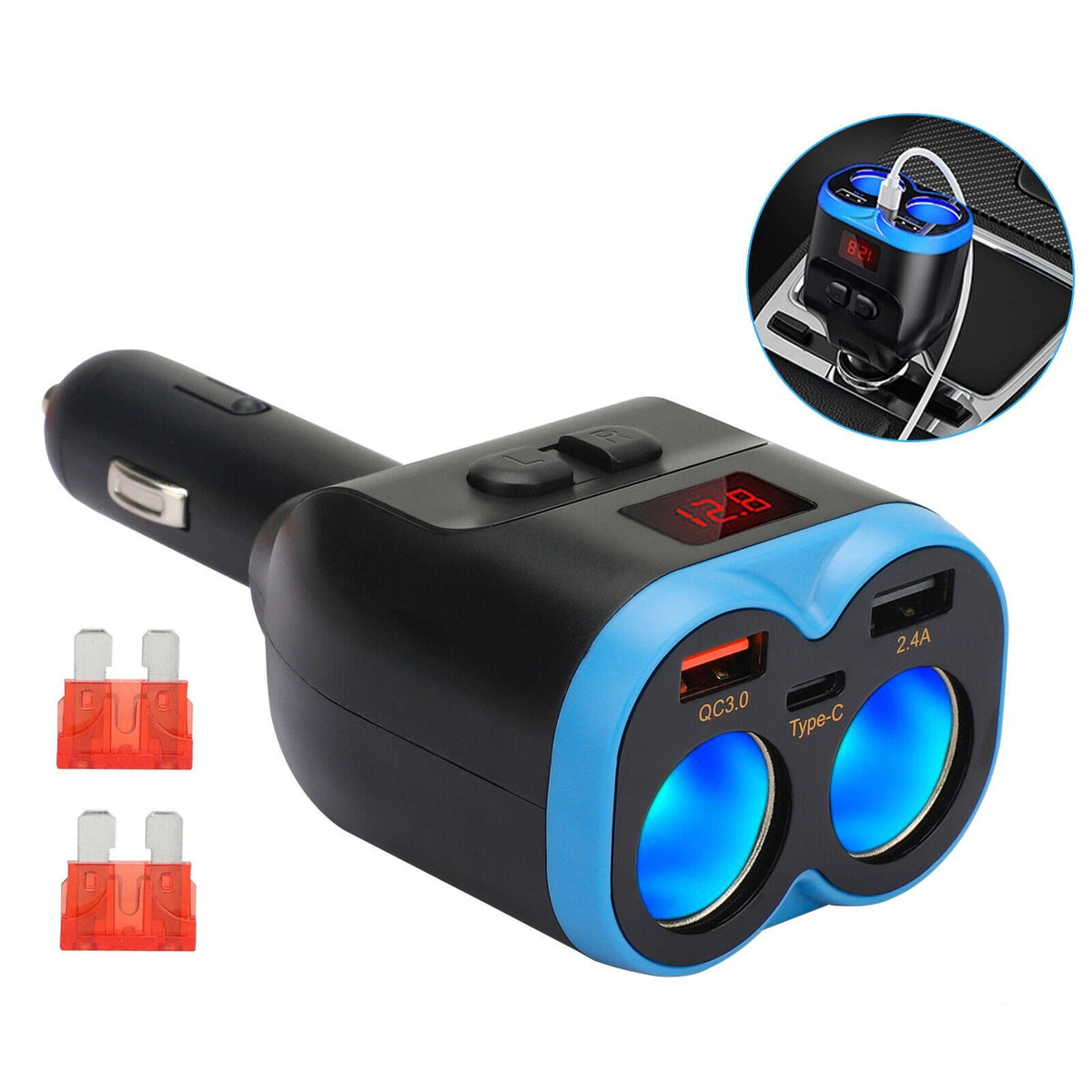 Dual USB Car Charger Adapter for Universal Vehicles (12V/24V)